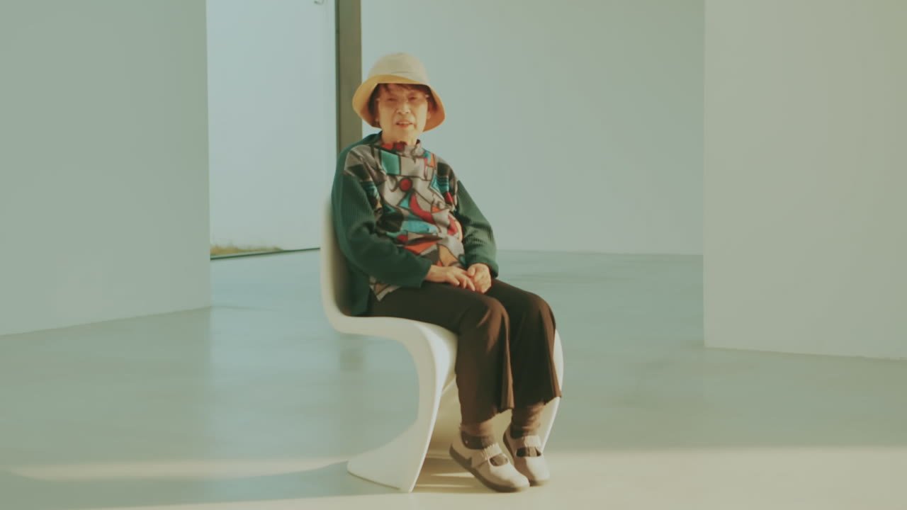 Yamada Tokie seated in a sunlit room